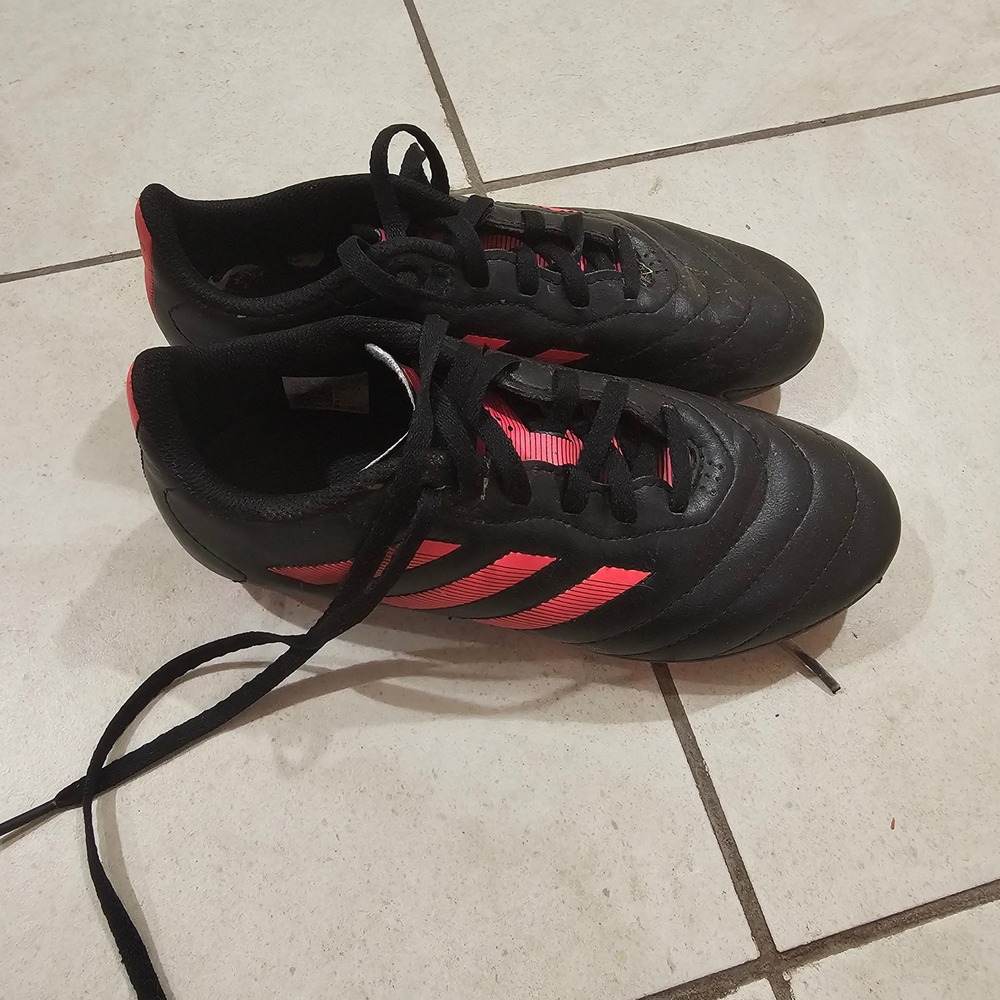 Adidas Goletto VIII FG Kids Soccer Cleats Black Pink Size 3 Youth